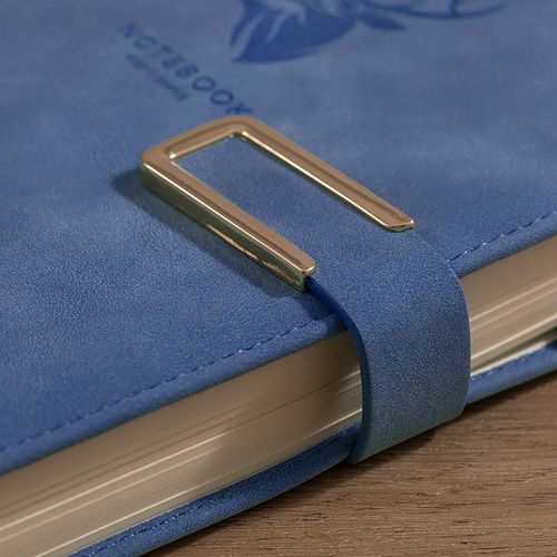 Notebook Personal Journal Diary Magnetic Buckle Writing Journal, Faux Leather With Lined Pages 416 Pages Blue