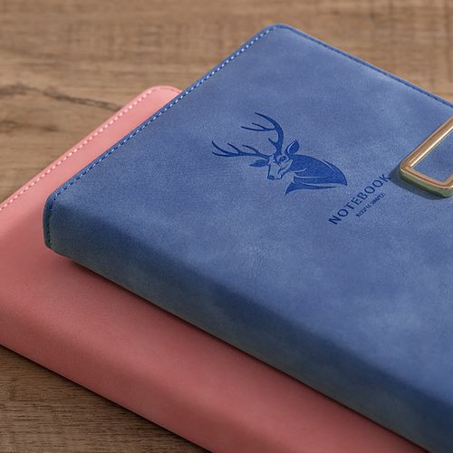 Notebook Personal Journal Diary Magnetic Buckle Writing Journal, Faux Leather With Lined Pages 416 Pages Blue