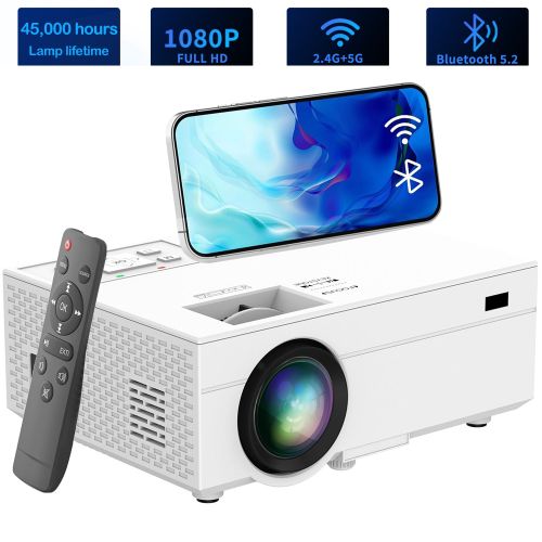 Tikin Mini Projector, WiFi Projector With Projectors 1080P Full HD