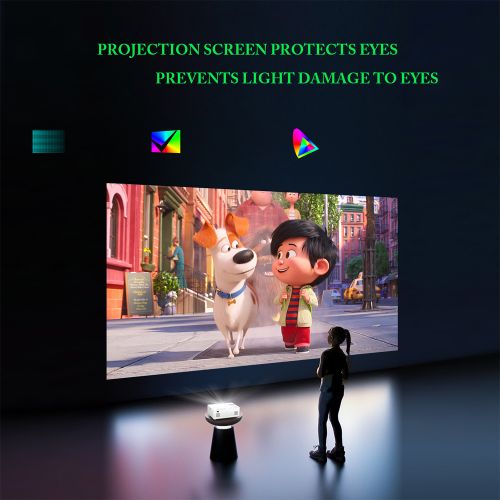 Tikin Mini Projector, WiFi Projector With Projectors 1080P Full HD