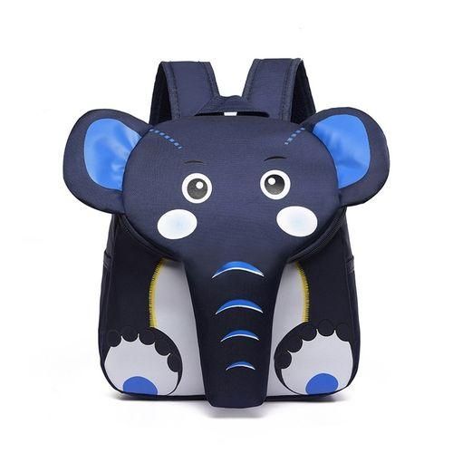 Elephant School Backpack For Children Cute 3D Animal Kids School Bags Boys Girls SchoolbagNavy Blue