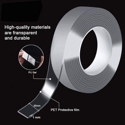 Transparent Double Sided Nano Tape Reuse Home Tapes Adhesives