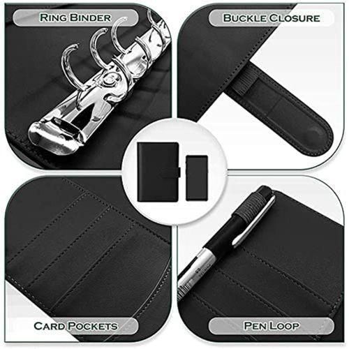 A6 Cash Envelopes Binder Wallet,PU Budget Planner Notebook for Cash Budgeting,Envelope Wallet,Savings Money Binder A