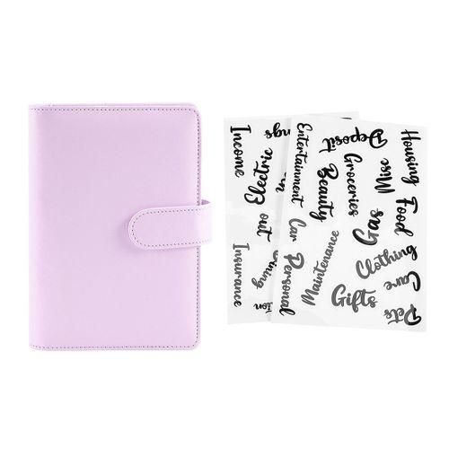 A6 Cash Envelopes Binder Wallet,PU Budget Planner Notebook for Cash Budgeting,Envelope Wallet,Savings Money Binder C NO5112