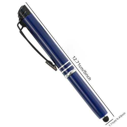 XCMANBF 1PC Ballpoint Pen With Light Flashlight & Screen Touch Blue