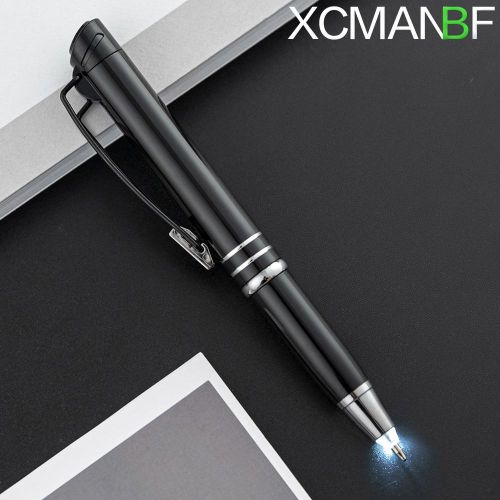 XCMANBF 1PC Ballpoint Pen With Light Flashlight & Screen Touch Black