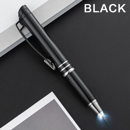 XCMANBF 1PC Ballpoint Pen With Light Flashlight & Screen Touch Black