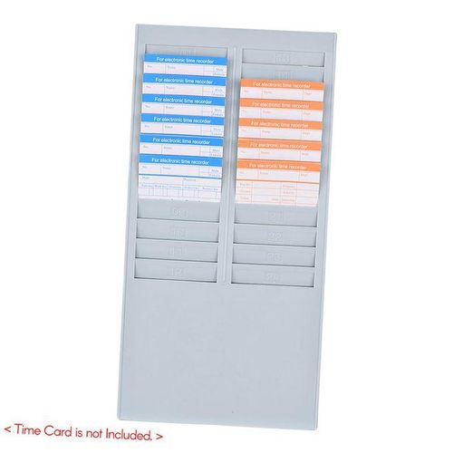 Bisofice Time Card Rack Wall Mount Holder 24 Pocket Slot