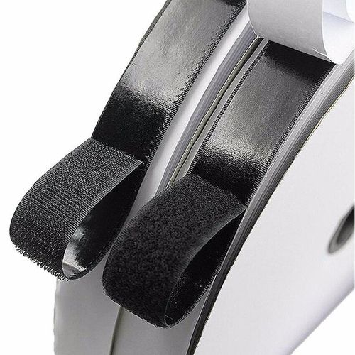 WEFILM Tape Nylon Adhesive Self Adhesive 20mm Hook & Loop Sticky Fastener Mosquito Net Double Side Sticky Tape(Black&White 1/2/3/5/10M)
