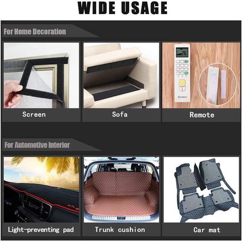 WEFILM Tape Nylon Adhesive Self Adhesive 20mm Hook & Loop Sticky Fastener Mosquito Net Double Side Sticky Tape(Black&White 1/2/3/5/10M)