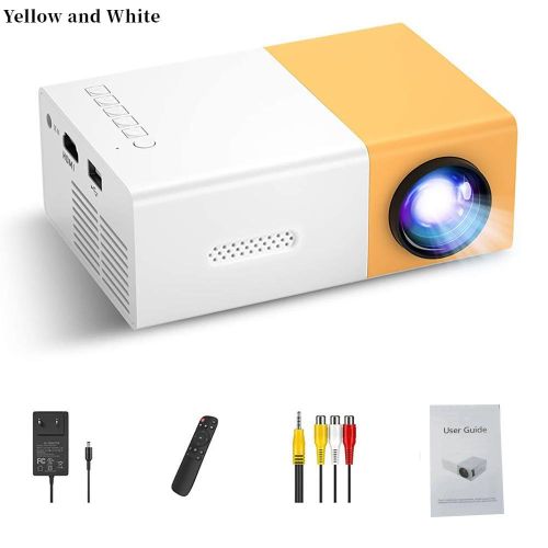 Mini Portable Projector For Home Theater WiFi Outdoor Movie Projector Compatible With Phone/ Tablet/ Laptop/ TV Stick/ USB Drive