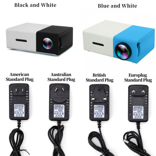 Mini Portable Projector For Home Theater WiFi Outdoor Movie Projector Compatible With Phone/ Tablet/ Laptop/ TV Stick/ USB Drive