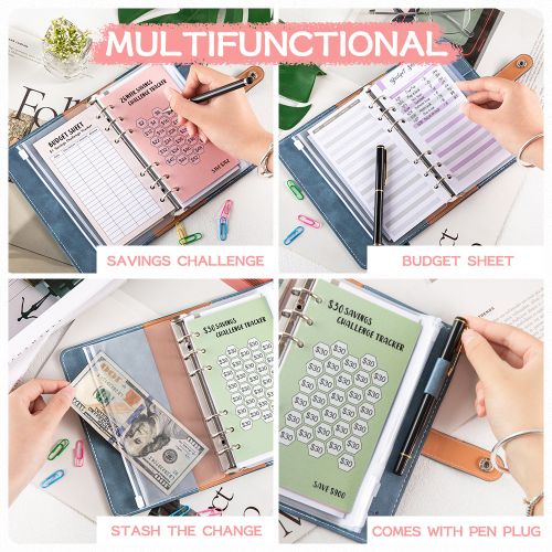 100 Envelopes Money Saving Challenge Budget Binder PU