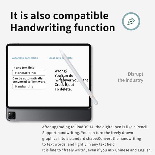 For Ipad Stylus Pencil 9th/10th Generation Compatible with 2018-2023 Apple iPad Apple Pencil 2nd Generation Wireless Charging Model NO5116