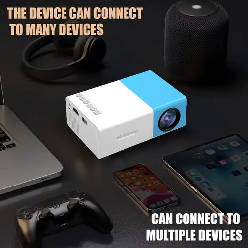 High definition intelligent projector LED light source, mini portable projector, suitable for home theaters, outdoor camping