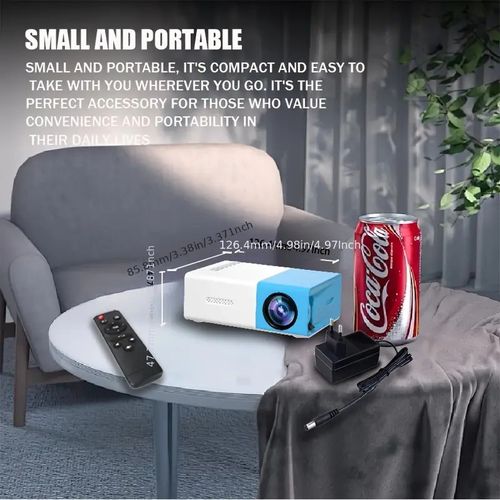 High definition intelligent projector LED light source, mini portable projector, suitable for home theaters, outdoor camping