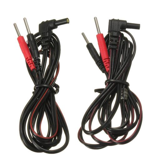2Pcs Standard Electrode Lead Wires Standard Pin Connection for Tens Machines