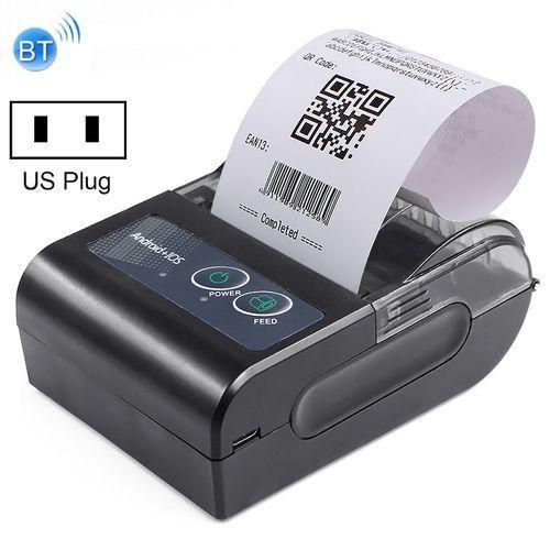 58HB6 Portable Bluetooth Thermal Printer Label Takeaway Receipthine, Supports MultiLanguage  SymbolPicture PrintingUS Plug English