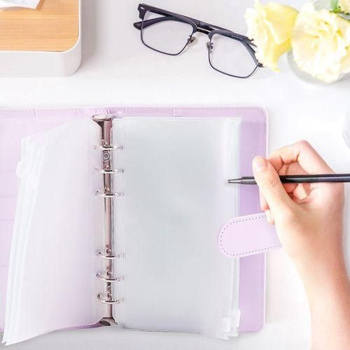 A6 Cash Envelopes Binder Wallet,PU Budget Planner Notebook for Cash Budgeting,Envelope Wallet,Savings Money Binder C NO5111