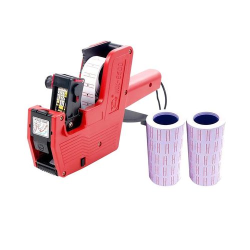 8 Digits Price Tag Machine Handheld Price Labeller Label Date Maker Pricing with 10pcs Price Labels Paper for Shop