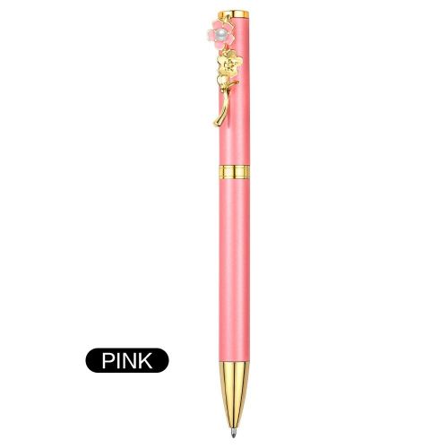 1PC Pearl Flower Signing Pen Pink