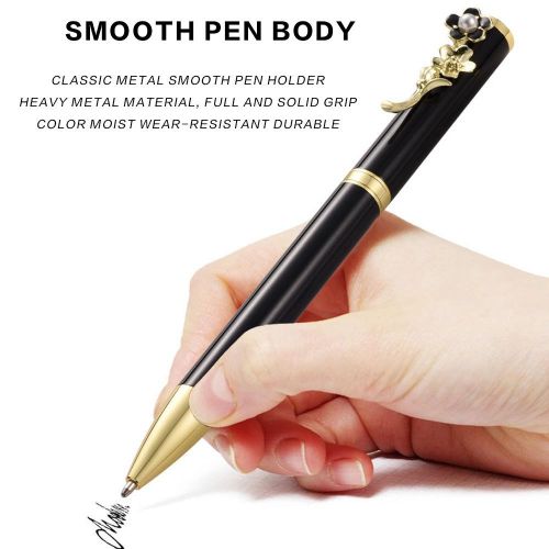 1PC Pearl Flower Signing Pen Pink