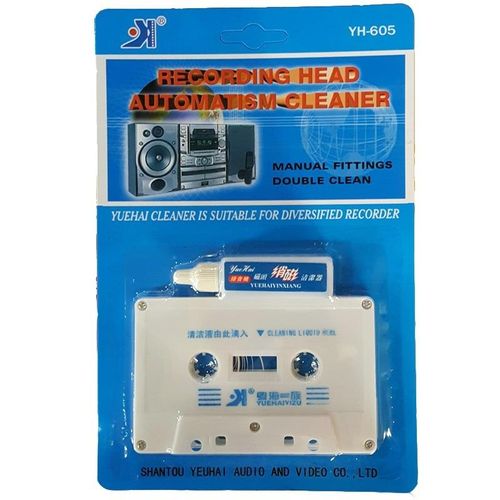 Carcassetteadaptor Top Line Audio Cassette Tape Head Cleaner Audio Cassette Tape Player Wet/Dry Head Cleaner NO5302
