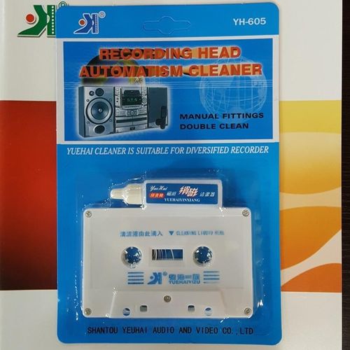 Carcassetteadaptor Top Line Audio Cassette Tape Head Cleaner Audio Cassette Tape Player Wet/Dry Head Cleaner NO5302