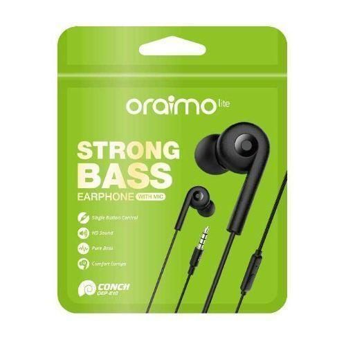 Oraimo Earphones OEP-E10 Strong Bass Earphones With Mic - White