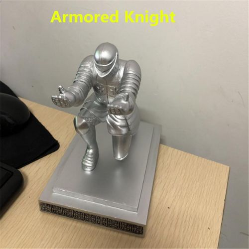 1 pc Silver Executive Knight's Pen Holder Armor Hero Pen Metal 1000g Holder Suitable For Placing Various Pens 150*100*150mm