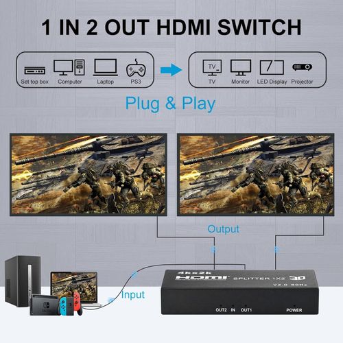 4K 1x2 HDMI Splitter