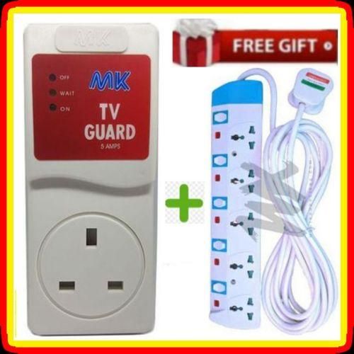 TV Guard -white +Free 5 Way Power Extension Cable