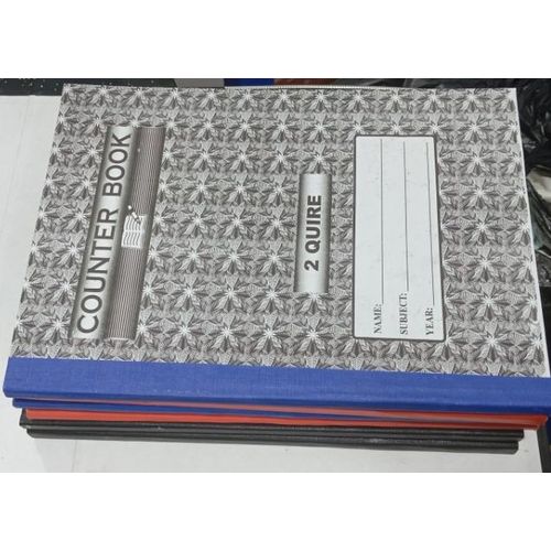6 Pieces A4 Counter Books 2quire silver paper type
