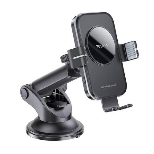 Yesido C188 15W Fast Wireless Charging Dashboard Phone Holder Black