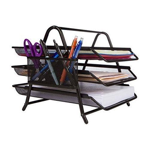 Other Office 3 Tier Document Tray File Desk Organizer - Black