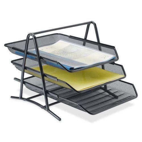 Other Office 3 Tier Document Tray File Desk Organizer - Black