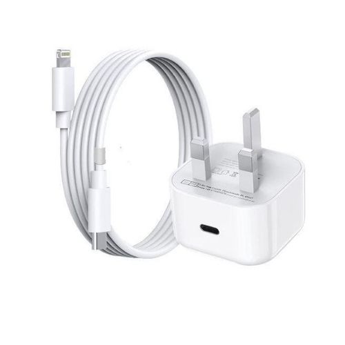 Charge Manggis Original iPhone Faster Charger 20W - White, Black