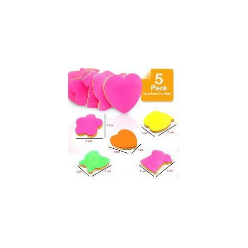 5 Packs Of  Brightly Multicoloured Sticky Notes *100 Sheets In Each  Pack * _ Multicolour
