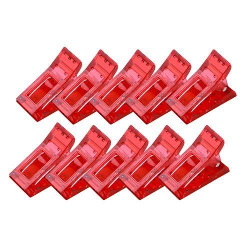 Set Of 10Pcs  Quick Building  Clips Finger Nail Red