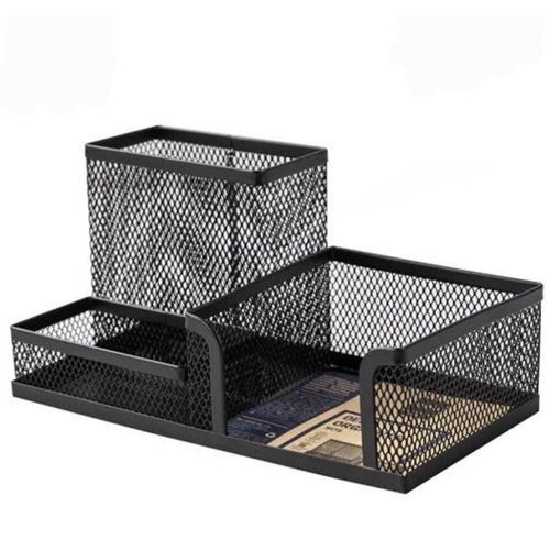 Genuine Metallic Office Desk Organiser -Black