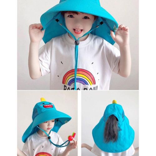 Outdoor Kids Sun Hat Breathable Sun Protection Hat With Neck Flap Sunhat Kids Fishing Safari Hat NO5295