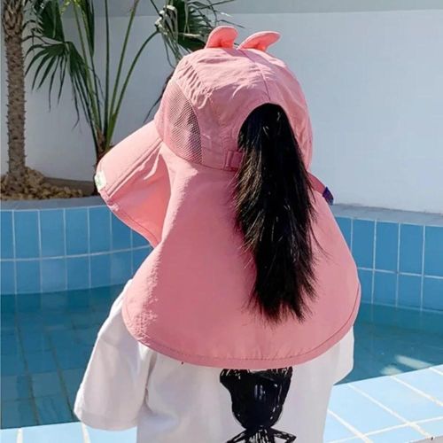 Outdoor Kids Sun Hat Breathable Sun Protection Hat With Neck Flap Sunhat Kids Fishing Safari Hat NO5295