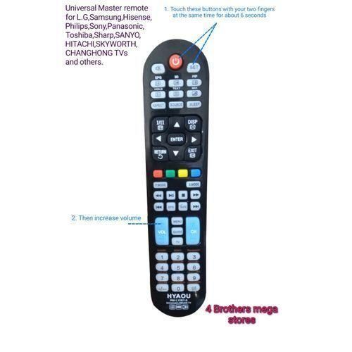 Universal Remote For Both Smart & Non Smart TVs - Black