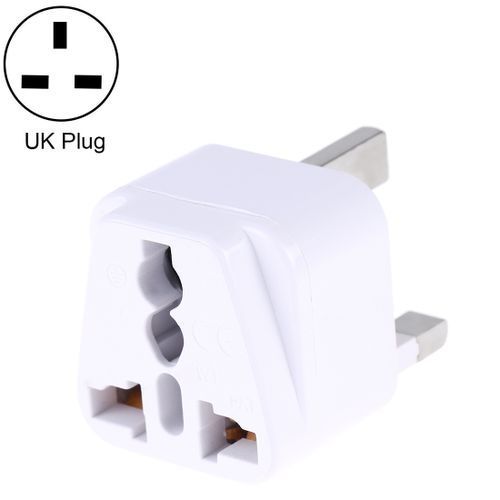 Portable Universal Socket To UK Plug Power Adapter- White