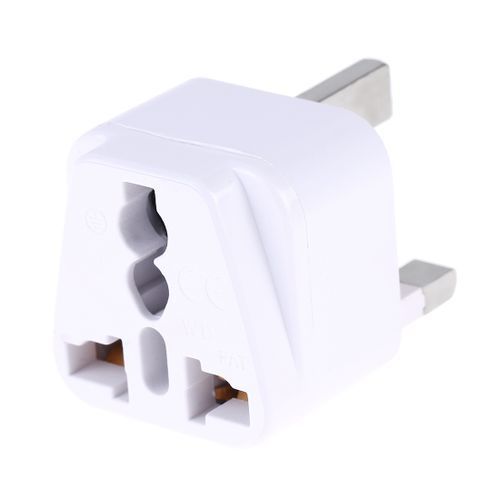 Portable Universal Socket To UK Plug Power Adapter- White