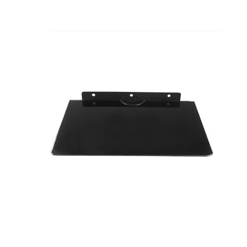 Glass DVD/Decoder Wall Mount Shelf - Black
