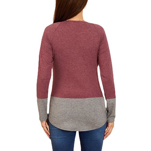Long Sleeves Maternity T-Shirt Casual Round Neck Pregnancy  Nursing Tops Comfortable Breastfeeding Clothes New,A,S NO5119