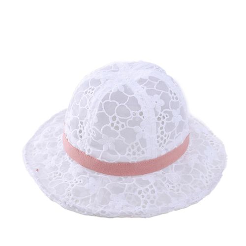 Children Bucket Hat with Lace Design Lightweight Breathable Durable Long Lasting Washable for Outdoor Travel,Pale Mauve,50cm NO5119