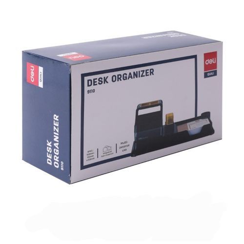 Deli Genuine Office Desk Organiser 9110 -Grey Assorted