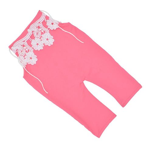 New Baby Jumpsuit Newborn Infant Photography Props Sleeveless Halter Lace Patchwork Bodysuit,Watermelon Red NO5111